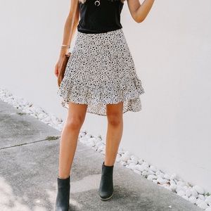 Vici High-Low Ruffle Mini Skirt